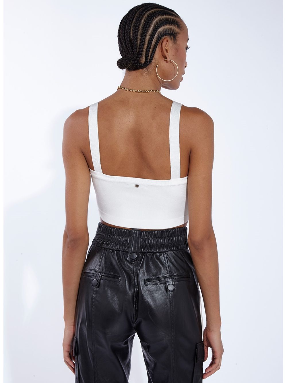 Bo.Bô — Top Cropped Bo.Bô Tricot Tula Off Feminino