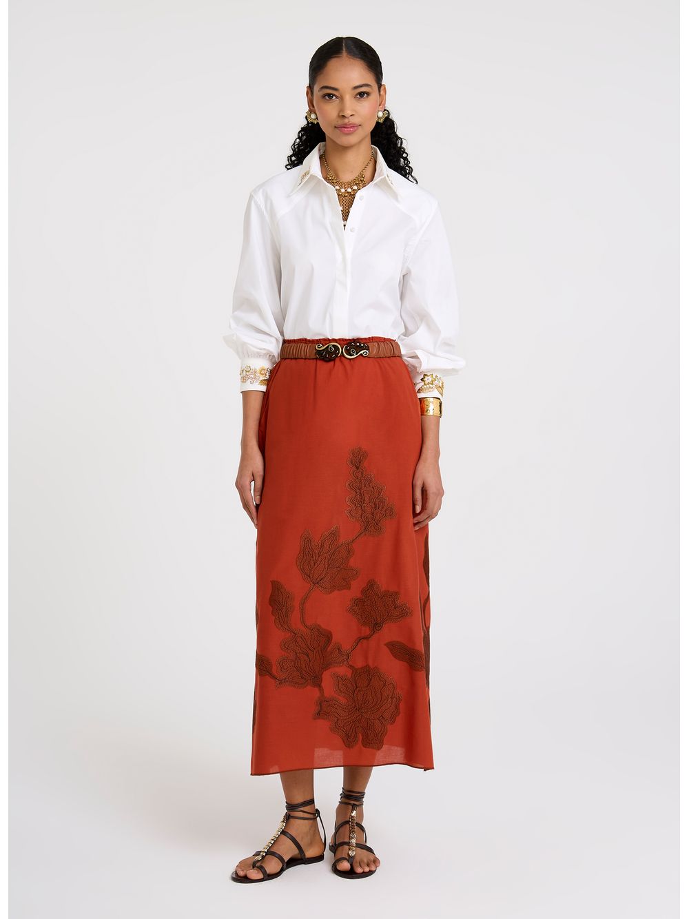 Bo.Bô — Saia Amelia Midi Bo.Bô Feminina
