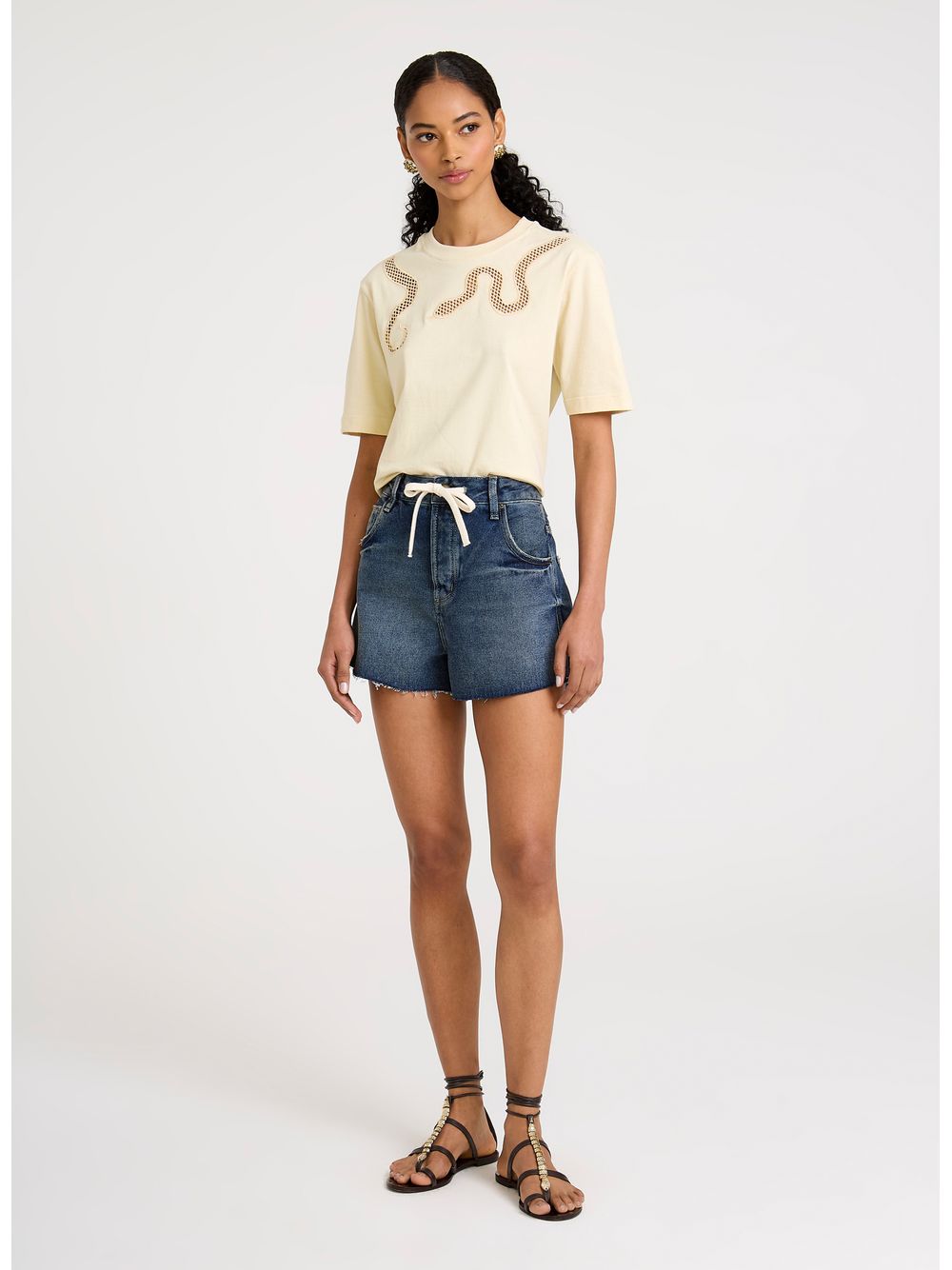 Bo.Bô — Camiseta Serpente Guipir Bo.Bô Feminina