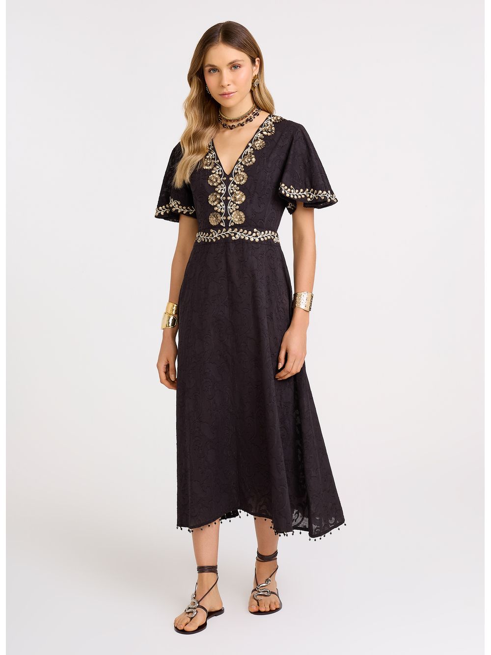 Bo.Bô — Vestido Sangeeta Manga Midi Bo.Bô Feminino