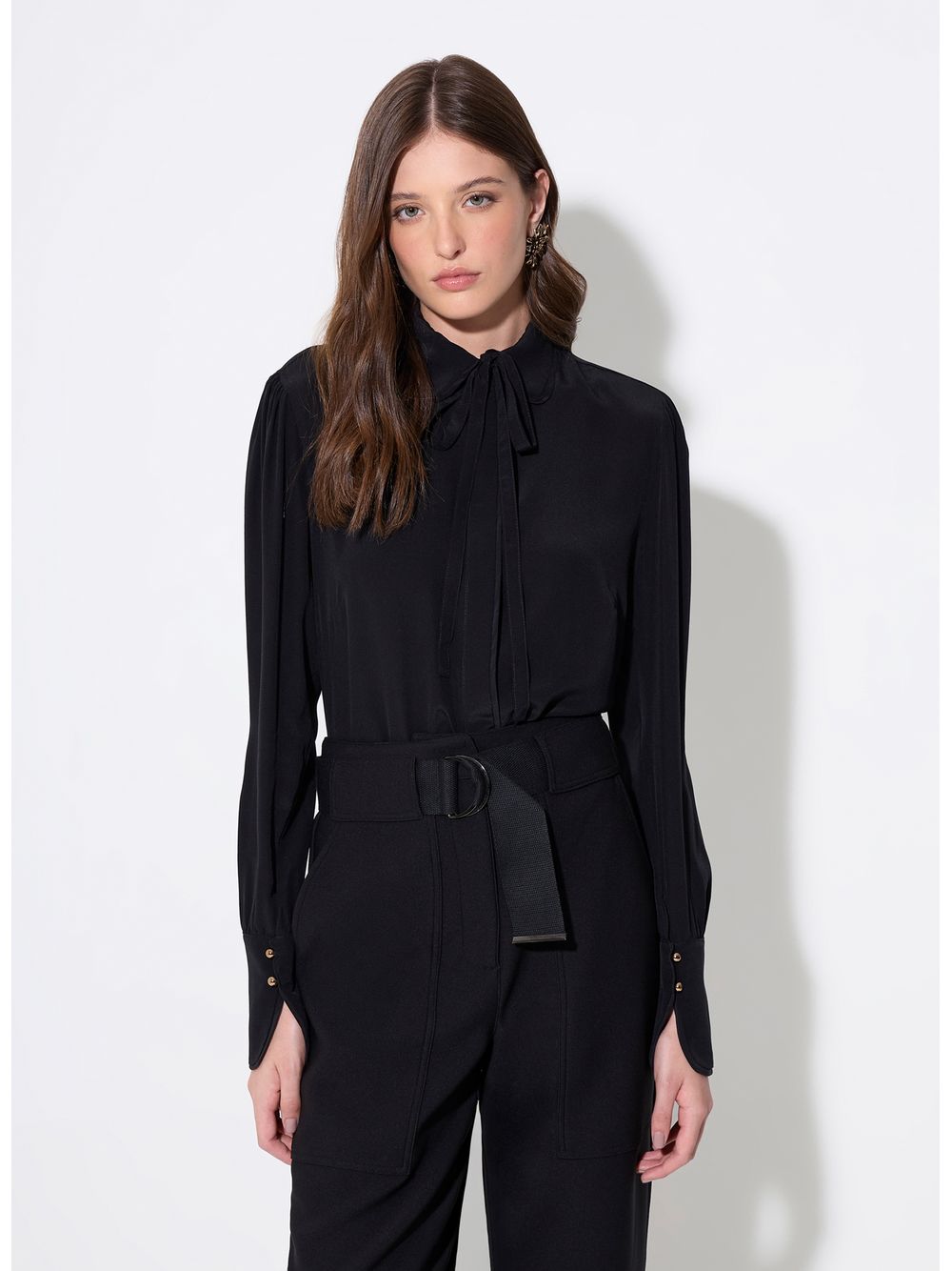 Bo.Bô — Camisa Lace Vivada Laço Seda Bo.Bô Feminina