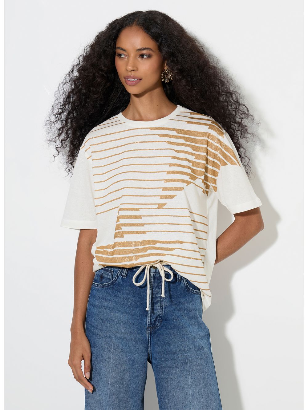 Bo.Bô — Camiseta Star Dourado Bo.Bô Feminina
