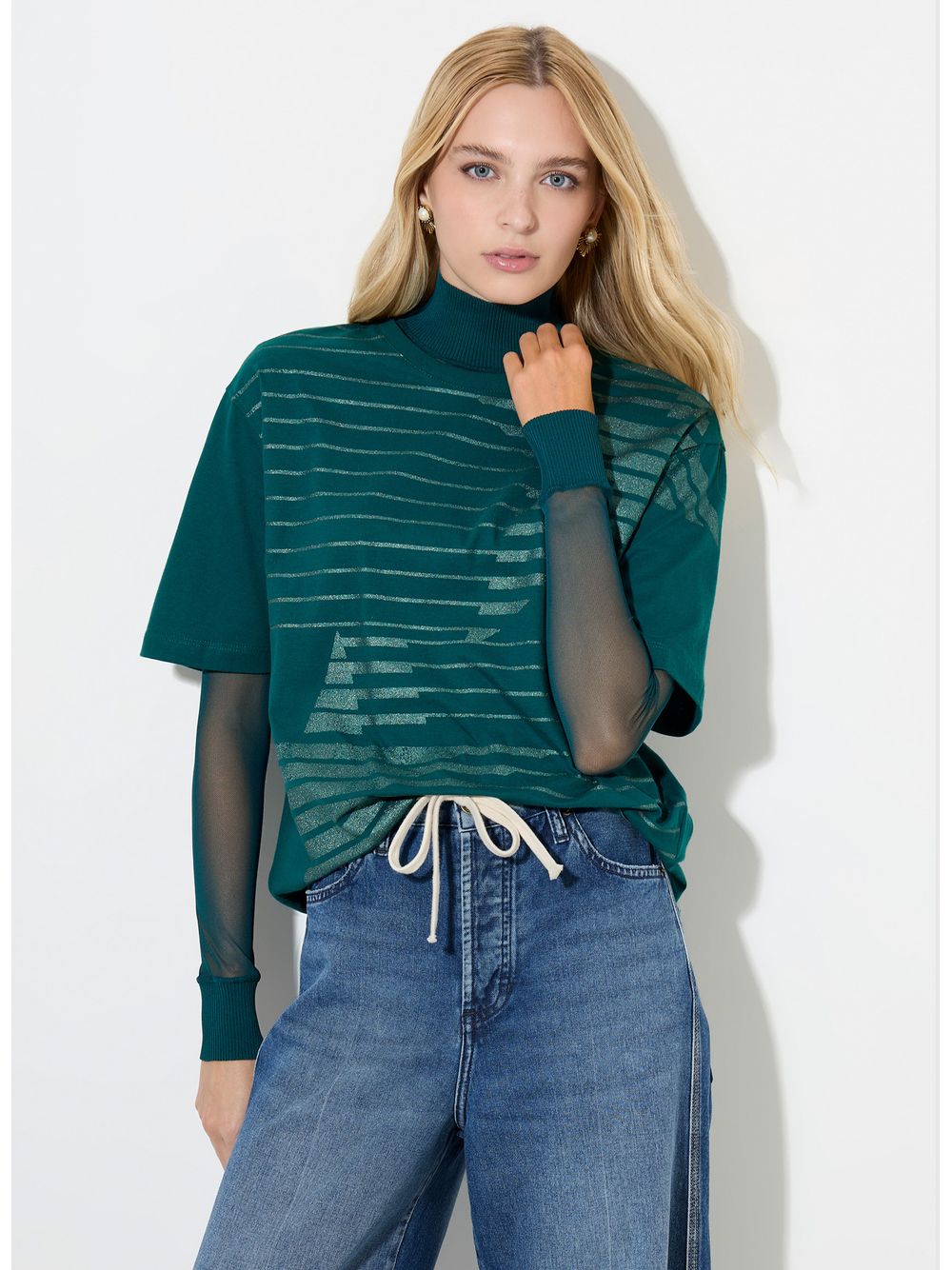 Bo.Bô — Camiseta Star Teal Bo.Bô Feminina