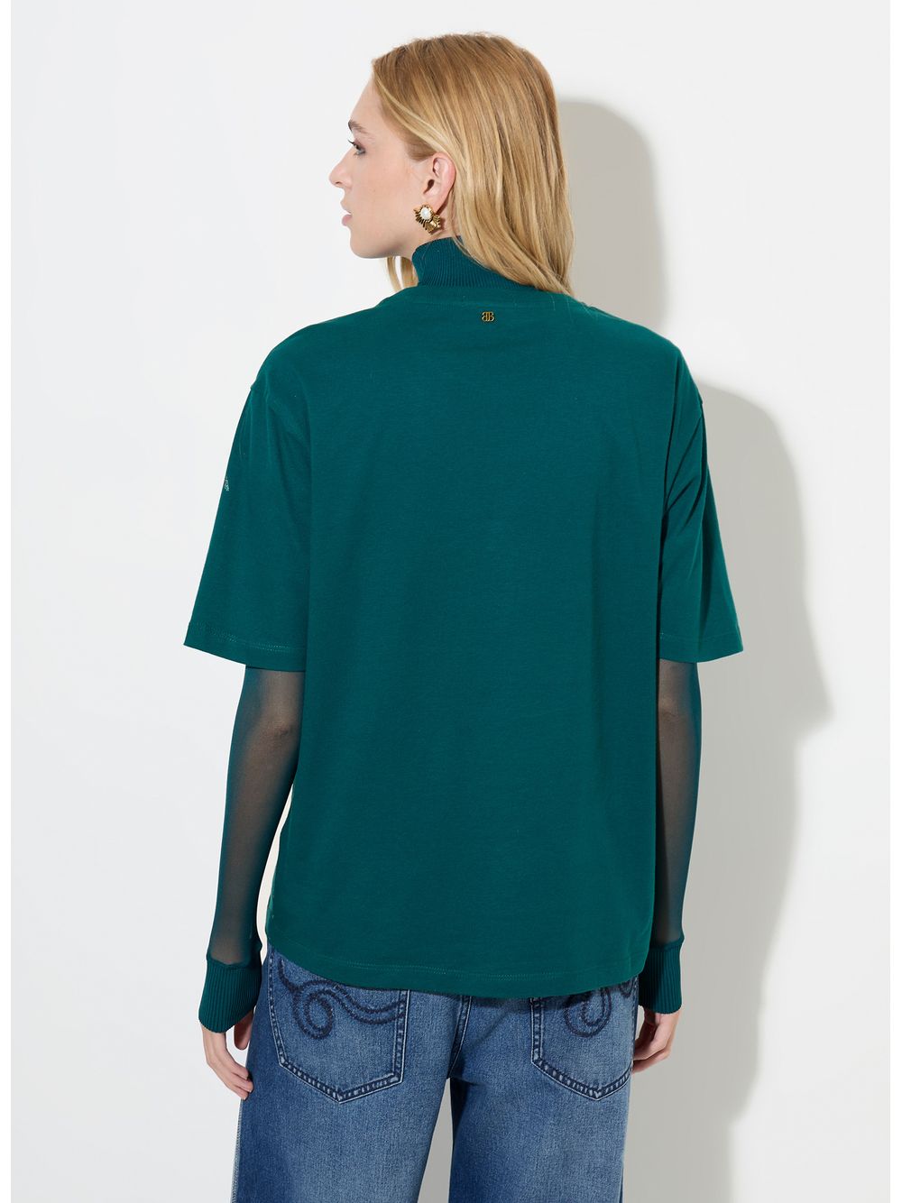 Bo.Bô — Camiseta Star Teal Bo.Bô Feminina