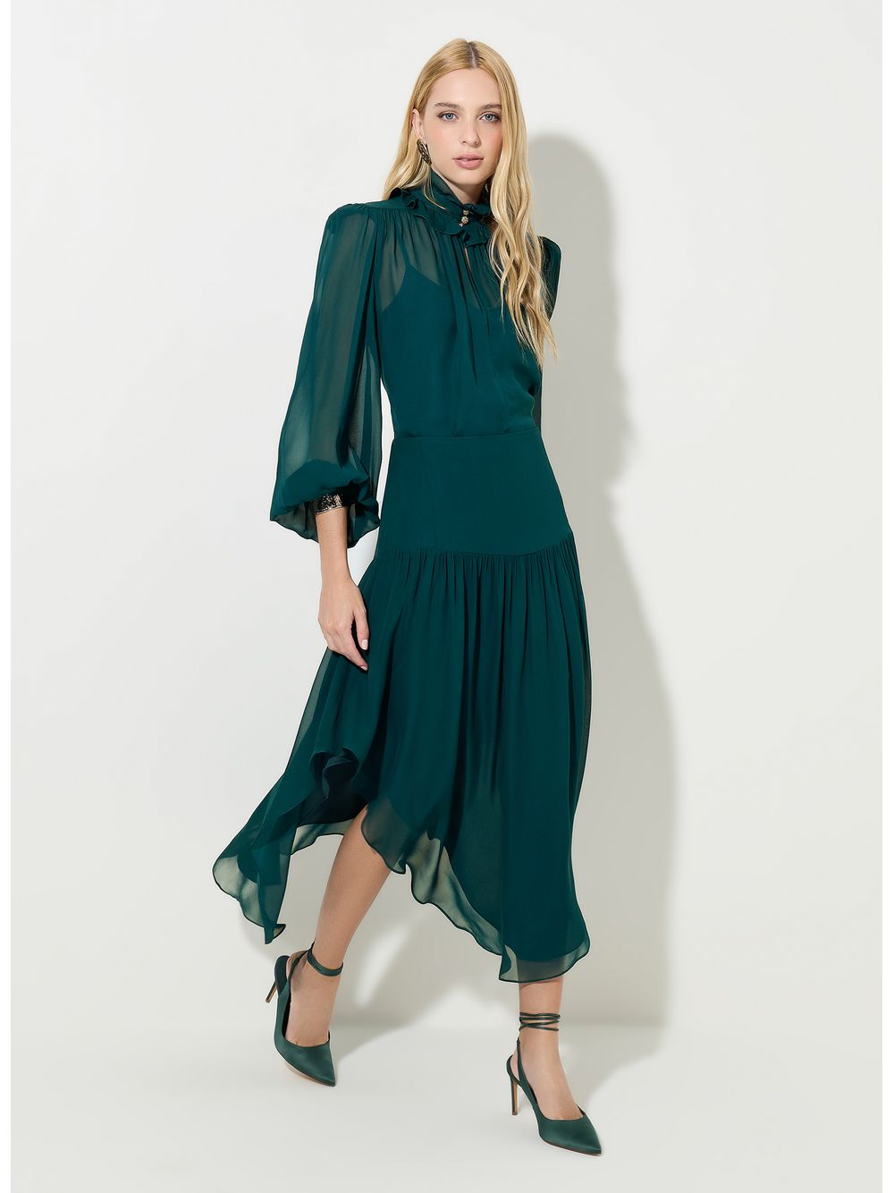 Bo.Bô — Saia Elea Light Moss Midi Bo.Bô Feminina