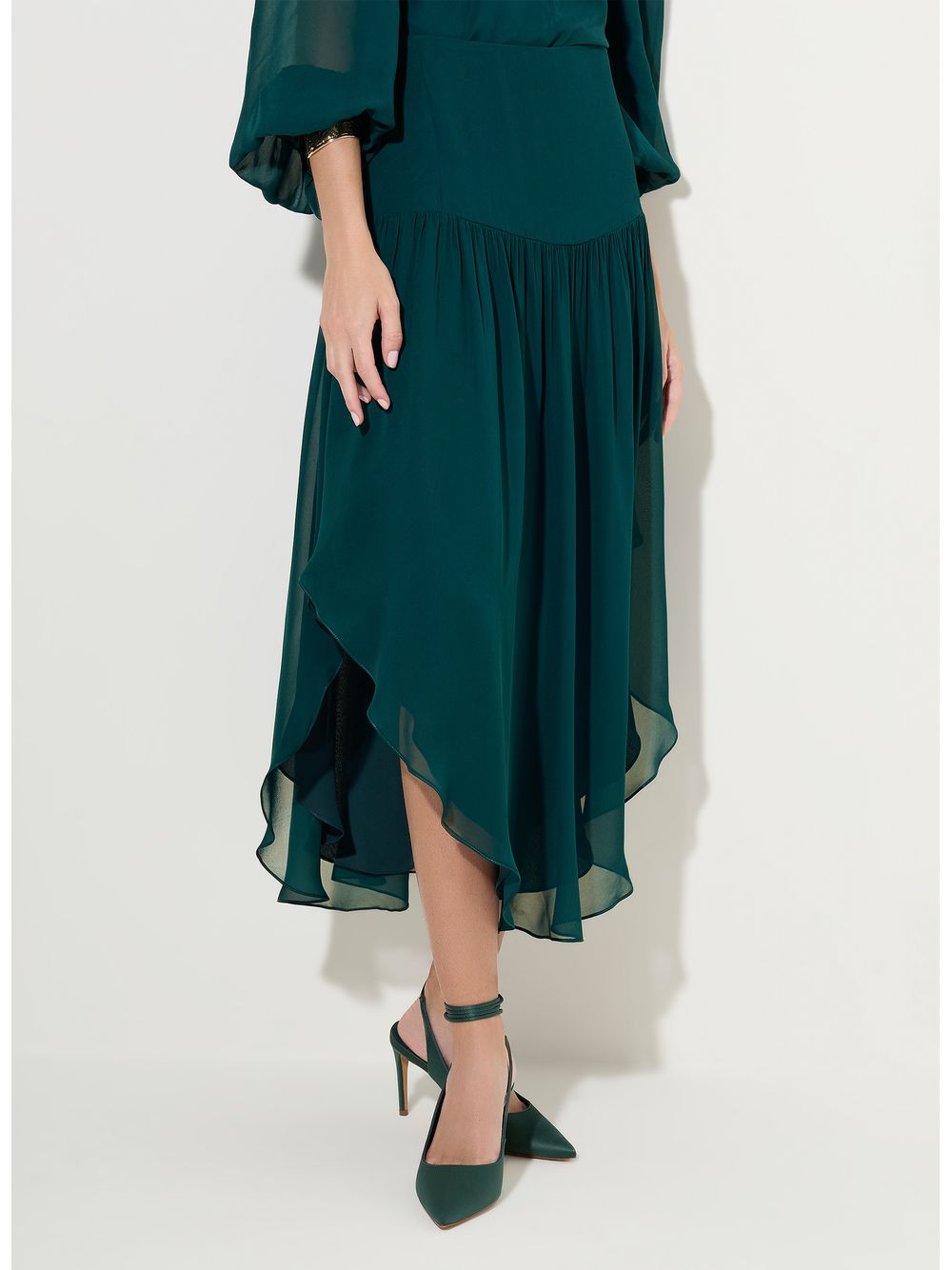 Bo.Bô — Saia Elea Light Moss Midi Bo.Bô Feminina