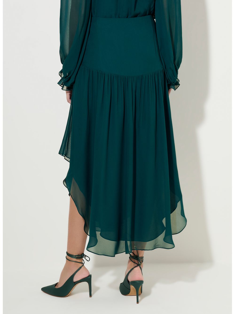 Bo.Bô — Saia Elea Light Moss Midi Bo.Bô Feminina