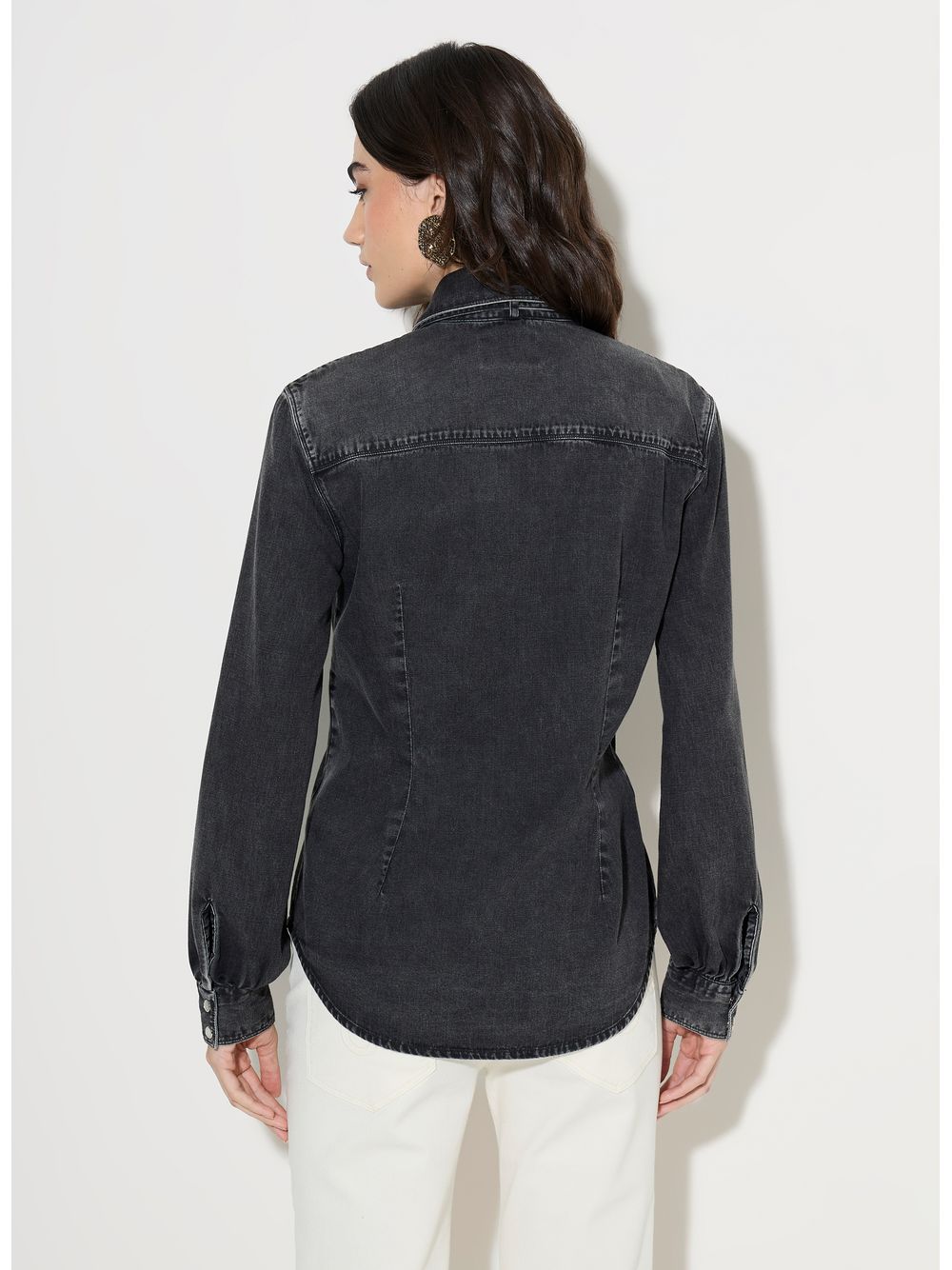 Bo.Bô — Camisa Lina Denim Black Jeans Bo.Bô Feminina