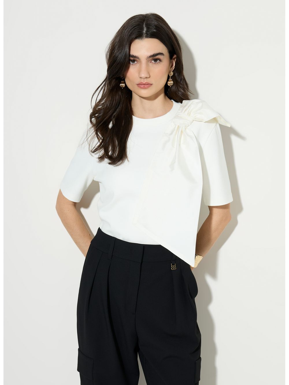 Bo.Bô — Camiseta Mila Off White Bo.Bô Feminina